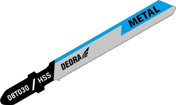 Dedra stikksagblad 76,5/50mm, metall, HSS, T, 2 stk. Dedra stikksagblad 76,5/50mm, metall, HSS, T, 2 stk.