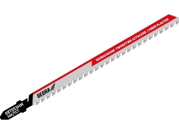 Dedra stikksagblader 132/106 mm, glassfiber, HM/TCT, T, 2 stk