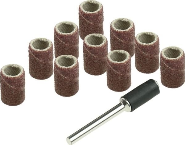 Dedra slipebånd 6,3 mm K60/K120 sett 11 stk