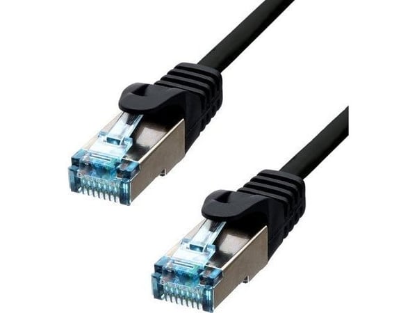 ProXtend - Koblingskabel - RJ-45 (hann) til RJ-45 (hann) - 2 m - 6 mm - S/FTP - CAT 6a - halogenfri, formstøpt, uten hindringer, flertrådet - svart