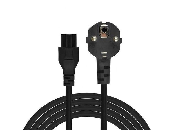 SAVIO CL-158 - Virtajohto - IEC 60320 C5 virtalähteeseen CEE 7/7 - 250 V - 3 A - 3 m - musta