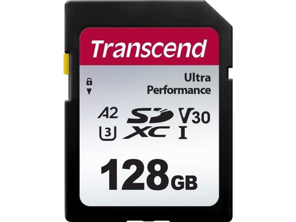 Transcend 340S - Flashminnekort - 128 GB - A2 / Video Class V30 / UHS-I U3 - SDXC UHS-I