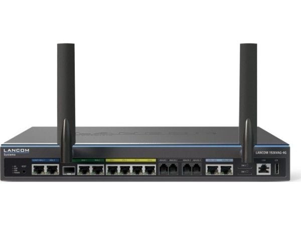 LANCOM 1926VAG-4G - Ruter - ISDN/WWAN/DSL - 4-ports switch - GigE, PPP - WAN-port: 2 - VoIP-telefonadapter