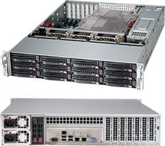 Supermicro CSE-826BAC12-R1K23LPB, Teline, Palvelin, Musta, ATX,EATX, 2U, Tuulettimen vika, HDD, Verkko, Teho