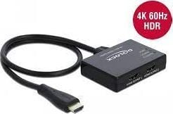 Delock - Video/lyd-splitter - 2 x HDMI - stasjonær