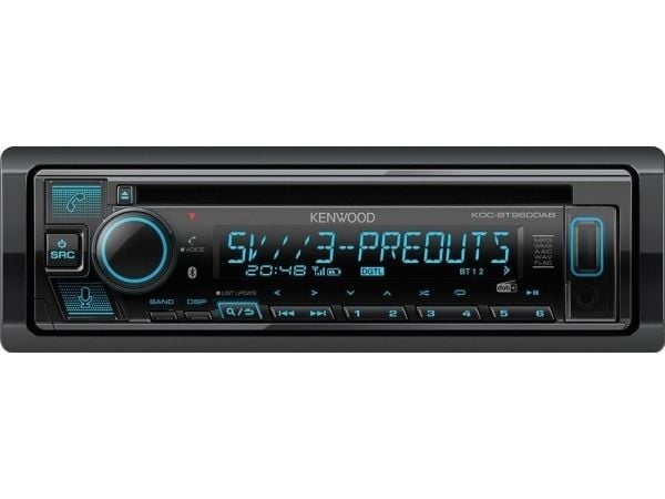 Kenwood Electronics KDC-BT960DAB, Svart, 1 DIN, 200 W, 4.0 kanaler, 50 W, CD, CD-R, CD-RW