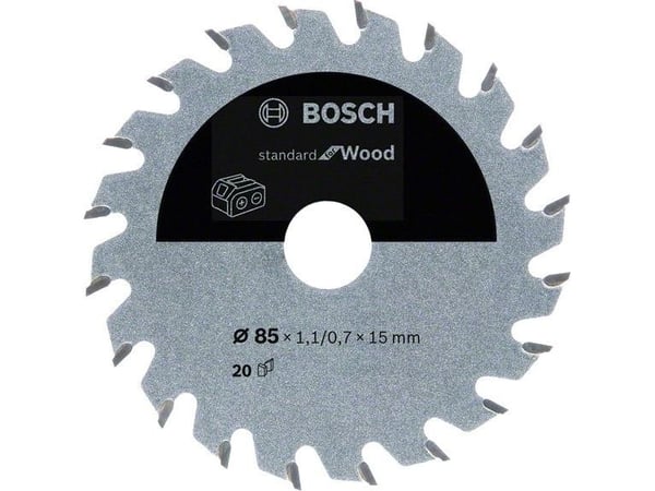 Bosch RUNDSAVKLINGE ACCU STD TRÆ 85X15MM 20 T