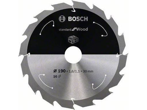 Bosch RUNDSAVKLINGE ACCU STD TRÆ 190X30MM 16T 16T