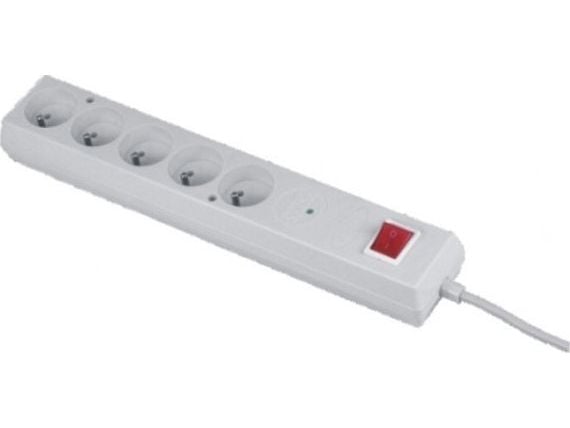 Orno Power strip kytkimellä 5x2P+Z, kaapeli 1.5m