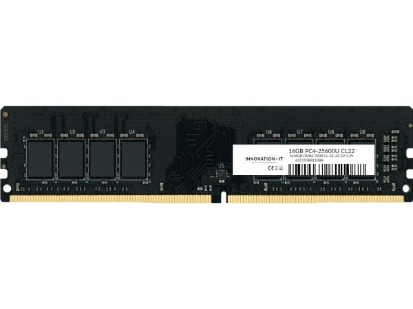 Innovation IT 3200 16GB CL22 1.2V LD (CL22-22-22), 16 GB, 1 x 16 GB, DDR4, 3200 MHz, 288-pin DIMM