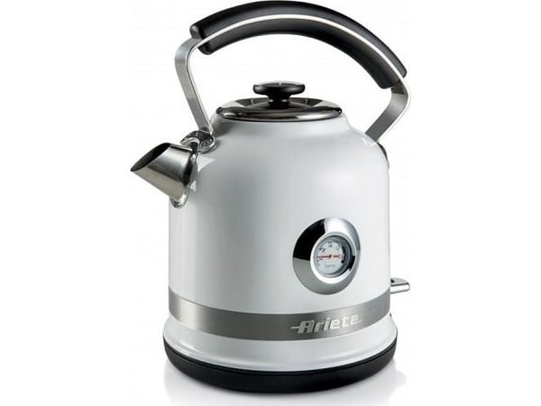 Ariete 2854, 1,7 L, 2000 W, Valkoinen, Ruostumaton teräs, Veden tason ilmaisin, Johdoton