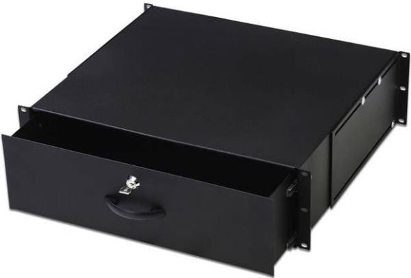 Digitus DN-19 KEY-3U-SW - Lagerskuff til rack - svart, RAL 9005 - 3U - 19"