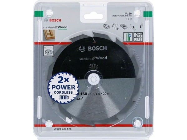 Bosch RUNDSAVKLINGE ACCU STD TRÆ 160X20MM 12 T