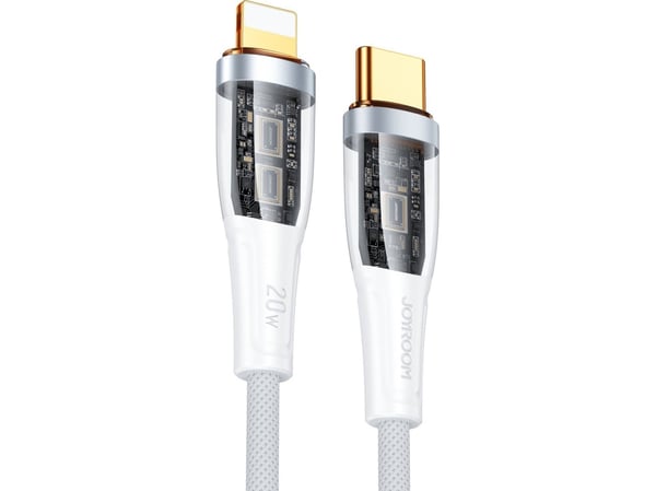 USB-kaapeli Joyroom USB-C Lightning 1,2 m valkoinen (JYR573)