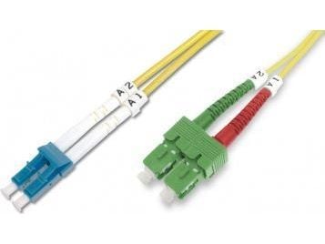 DIGITUS Professional - Koblingskabel - SC/APC-enkeltmodus (hann) til LC/UPC-enkeltmodus (hann) - 1 m - fiberoptisk - dupleks - 9 / 125 micron - OS2...