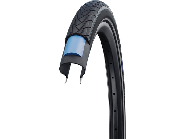 Schwalbe Marathon plus, 28", Bybruk/eventyr, Veg, Tubeless Ready, Folding bead, Sort, 65 - 95 psi