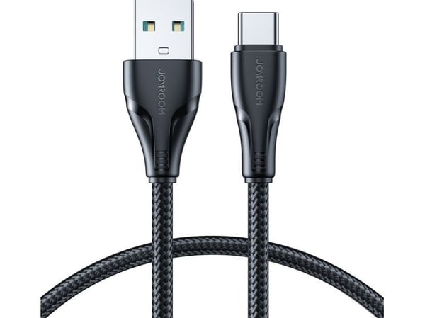 Joyroom USB-kabel Joyroom USB - USB C 3A Surpass Series-kabel for hurtiglading og dataoverføring 1,2 m svart (S-UC027A11)
