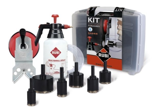 RUBI 50903, Drill, Drill bit set, Sort, Grå, Rød, Ø 3/4”, 1 1/8”, 1 3/8”, 1 3/4", 2” / 2 1/2” (Ø 20, 28, 35, 43, 50, 65 mm)