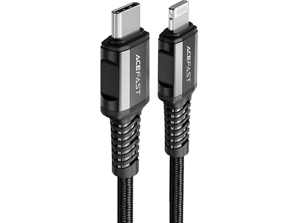 Acefast MFI-kaapeli USB Type C - Lightning 1.2m, 30W, 3A musta (C1-01 musta) Acefast MFI-kaapeli USB Type C - Lightning 1.2m, 30W, 3A musta (C1-01 musta)