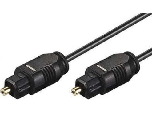 Techly 1m Toslink/Toslink, TOSLINK, Hankjønn, TOSLINK, Hankjønn, 1 m, Sort