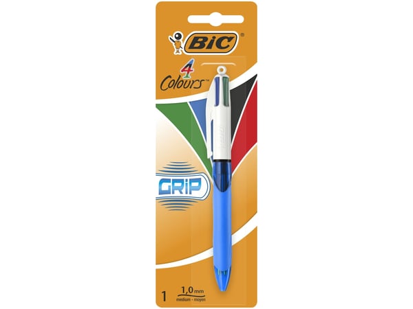 BIC 3086123214675, Kynä kiertomekanismilla, Sininen, Valkoinen, Musta, Sininen, Vihreä, Punainen, Muovi, 1 kpl