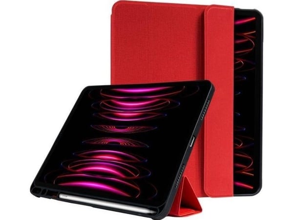 Crong Crong FlexFolio Tablet Case iPad Pro 11 (2022-2021) / iPad Air 10.9 (5.-4. sukupolvi) ja Apple Pencil -kynä (punainen)
