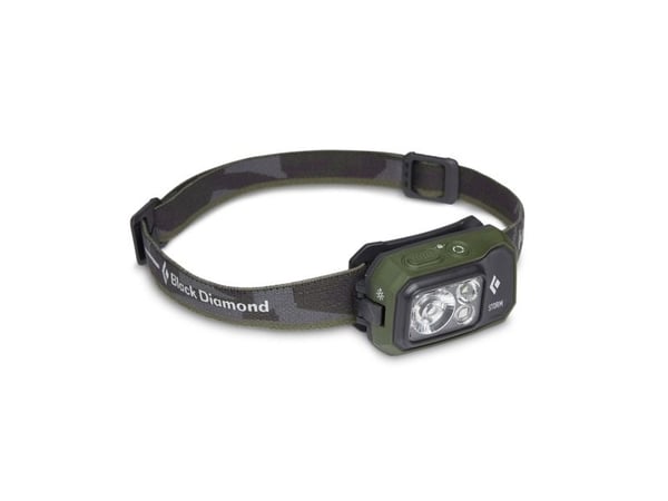 Black Diamond Storm 450, Hodebåndslommelykt, Oliven, 1 m, IP67, 450 lm, 12 m