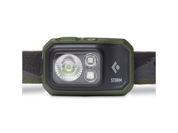 Black Diamond Storm 450, Hodebåndslommelykt, Oliven, 1 m, IP67, 450 lm, 12 m