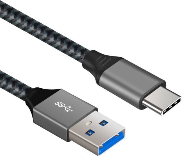 ART - USB-kaapeli - USB-tyyppi A (uros) - USB-C (uros) - USB 3.1 - 5 V - 3 A - 50 cm
