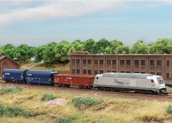 Märklin 81875, Jernbane- og togmodell, Monteringssett, Z (1:220), "Modern Freight Service" Starter Set with a Class 285 Diesel Locomotive, Alle kjø...