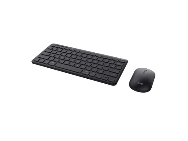 Trust Lyra - Tastatur- og mussett - stille - trådløs - Bluetooth - svart