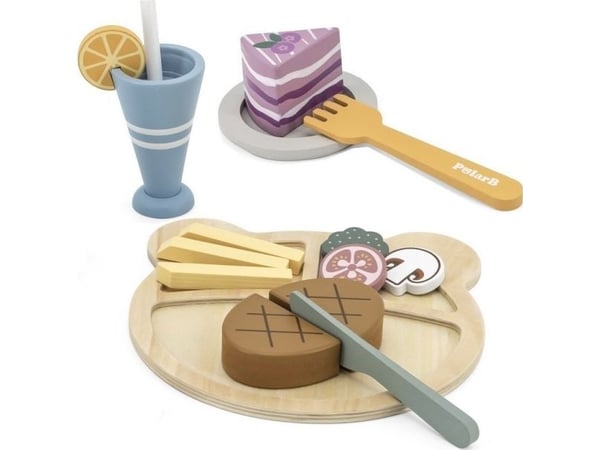 Viga Toys VIGA PolarB tre middagssett til kutting