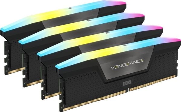 CORSAIR Vengeance RGB - DDR5 - sett - 64 GB: 4 x 16 GB - DIMM 288-pin - 6600 MHz / PC5-52800 - CL32 - 1.4 V - ikke-bufret - svart
