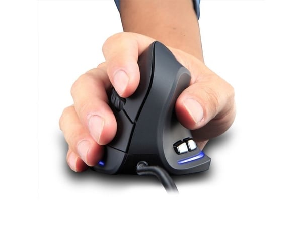 Media-Tech VERTIC MT1122 - Vertikal mus - ergonomisk - vertikal - høyrehendt - optisk - 6 knapper - kablet - USB