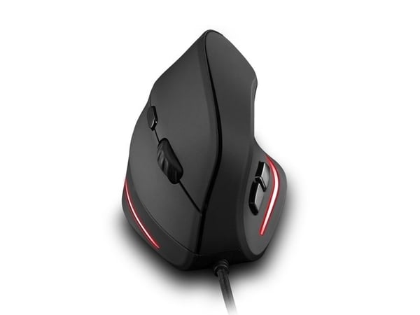 Media-Tech VERTIC MT1122 - Vertikal mus - ergonomisk - vertikal - høyrehendt - optisk - 6 knapper - kablet - USB