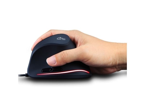 Media-Tech VERTIC MT1122 - Vertikal mus - ergonomisk - vertikal - høyrehendt - optisk - 6 knapper - kablet - USB