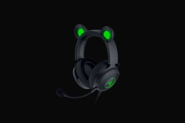 Razer Kraken Kitty V2 Pro - Hodesett - full størrelse - kablet - USB - lydisolerende - svart