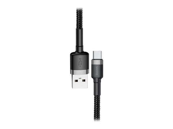Baseus Cafule - USB-kabel - USB (hann) til 24 pin USB-C (hann) - USB 2.0 - 2 A - 3 m - gråsvart