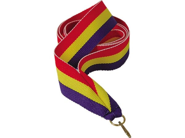 Victoria Sport Medaljband 11 mm röd-gul-blå