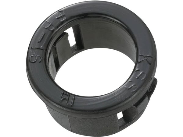 TRU COMPONENTS kabelgenomföring, monteringshål: 15,9 mm, klämdiameter (max.): 12,7 mm, plåttjocklek (max.): 3,2 mm polyamid svart, 100 st