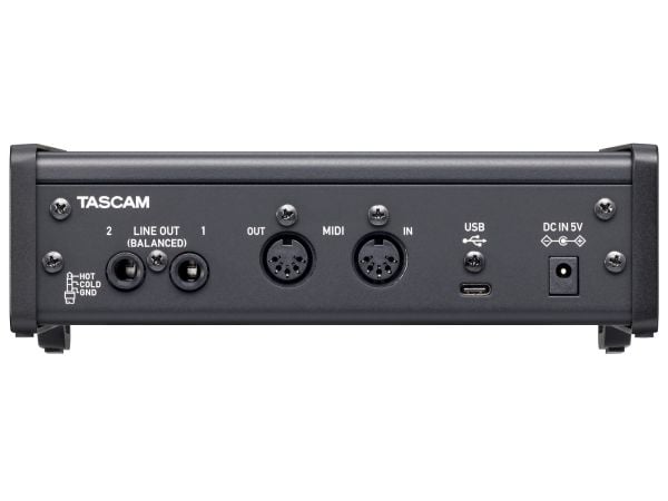 Tascam US-2X2HR, Desktop, 2.2 kO, +20 dBu, 66 O, Sort, USB, 56 dB