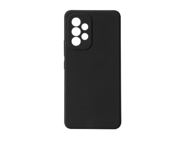 eSTUFF Silicone Case - Bagsidecover til mobiltelefon - silikon - sort - for Samsung Galaxy A53 5G