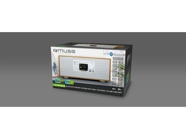 Muse M-695 DBTW, Personlig, Digitalt, DAB, DAB+, FM, PLL, 60 W, TFT-LCD, 7,11 cm (2.8")