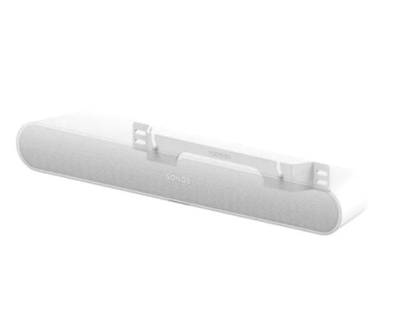Flexson - Monteringssett (veggmontering) - for soundbar - høykvalitets stål - hvit - for Sonos Ray