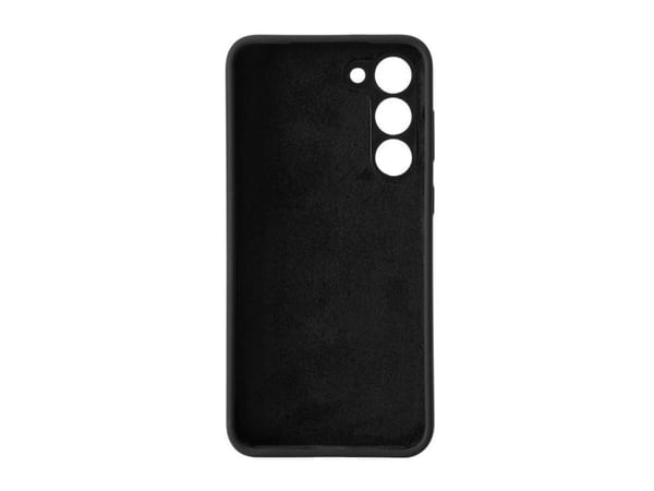 eSTUFF Madrid - Baksidedeksel for mobiltelefon - silk-touch - silikon - svart - for Samsung Galaxy S23+