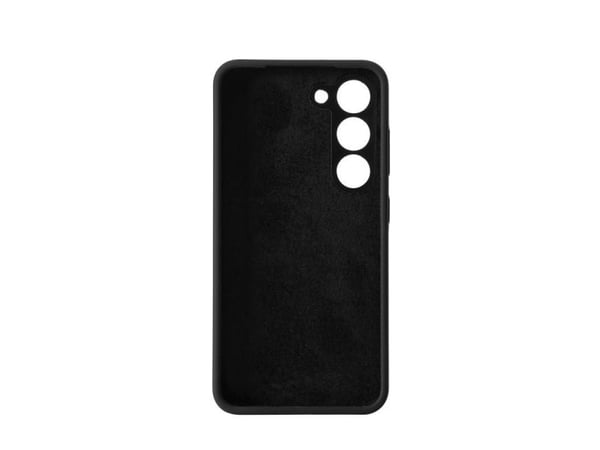 eSTUFF Madrid - Baksidedeksel for mobiltelefon - silk-touch - silikon - svart - for Samsung Galaxy S23