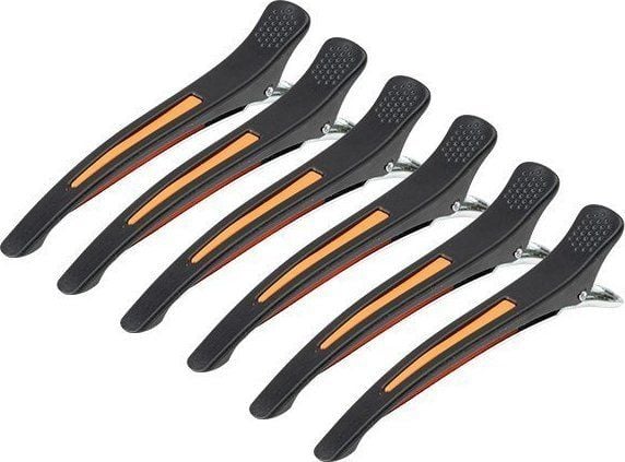 Activeshop Buckles frisørhårspenner E-13 6 stk 11,5 cm blanding neon
