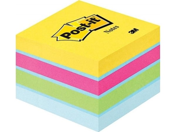 3M Post-it 2051L, firkant, Blå, Grønn, Turkis, Gult, Papir, 51 mm, 51 mm, 400 ark