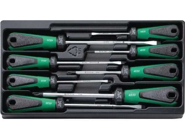 Stahlwille skrutrekkere spor + kryss PH sett 8 deler 3K DRALL