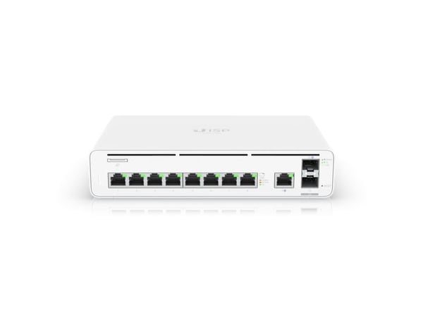 Ubiquiti UISP - Switch - Styrt - 9 x 10/100/1000 + 2 x 1 Gigabit / 10 Gigabit SFP+ - stasjonær, rackmonterbar